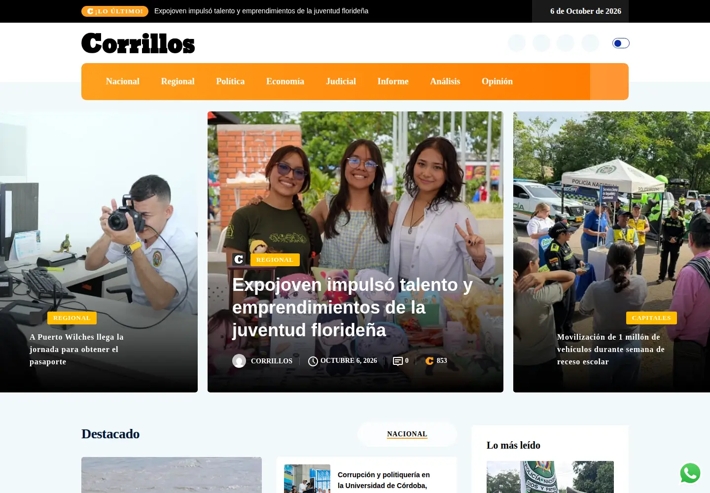 Screenshot of corrillos.com.co