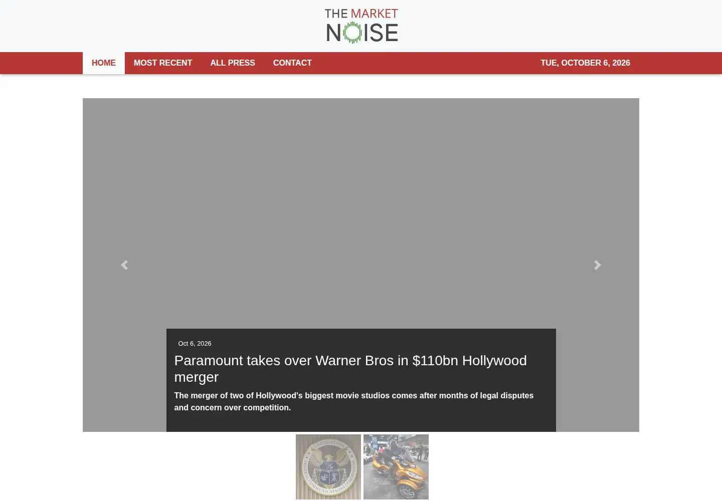 Screenshot of themarketnoise.com