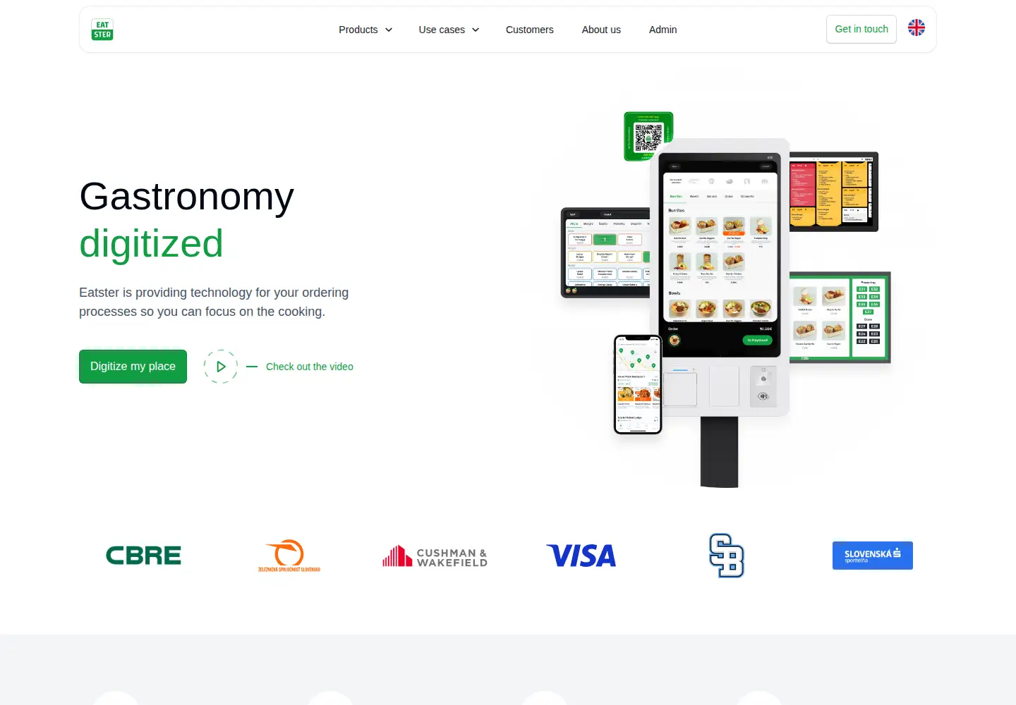 Captured homepage of eatster.app in the current scan