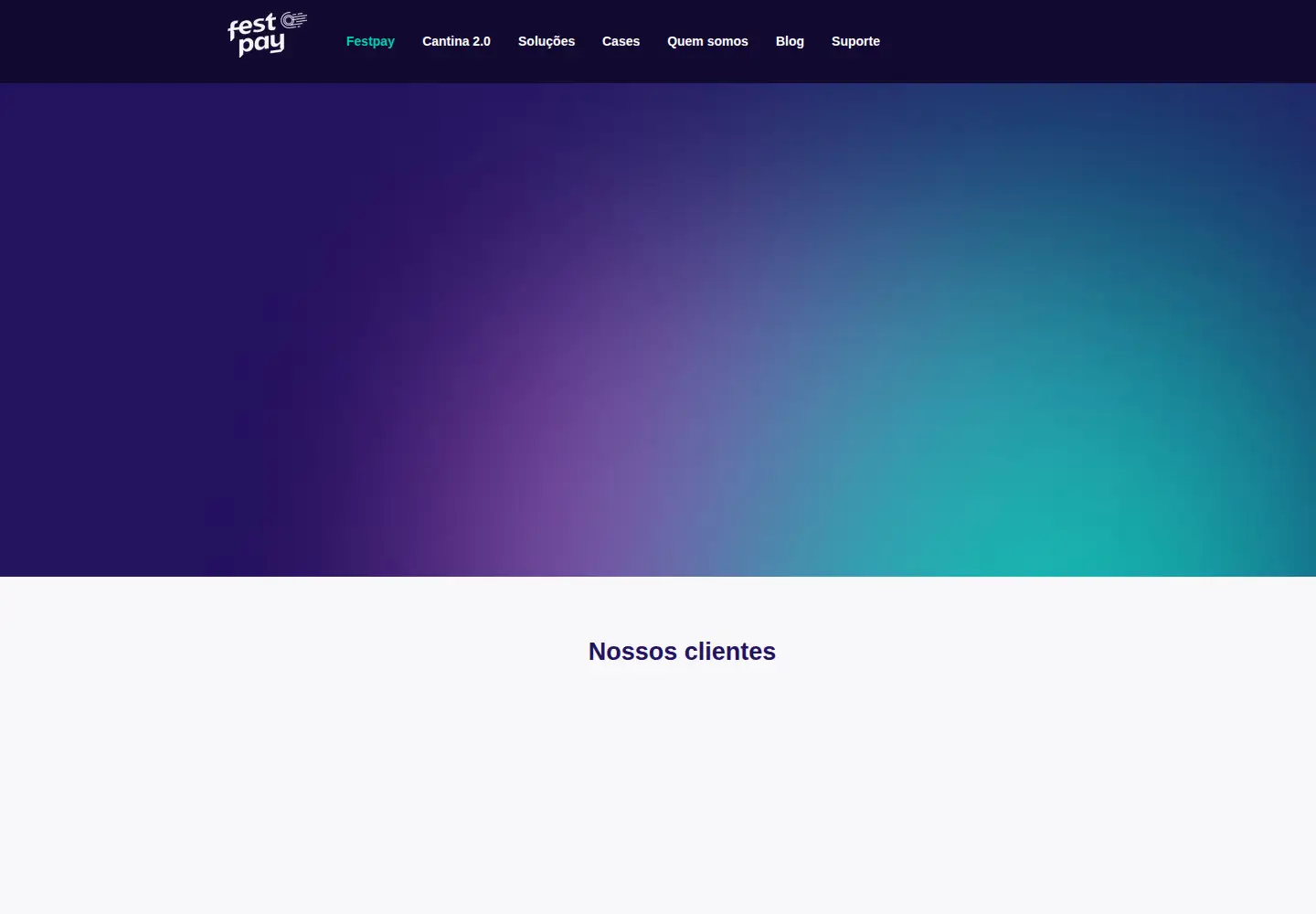 Captured homepage of festpay.com.br in the current scan