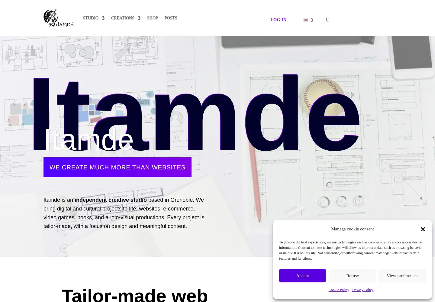 Captured homepage of itamde.com in the current scan