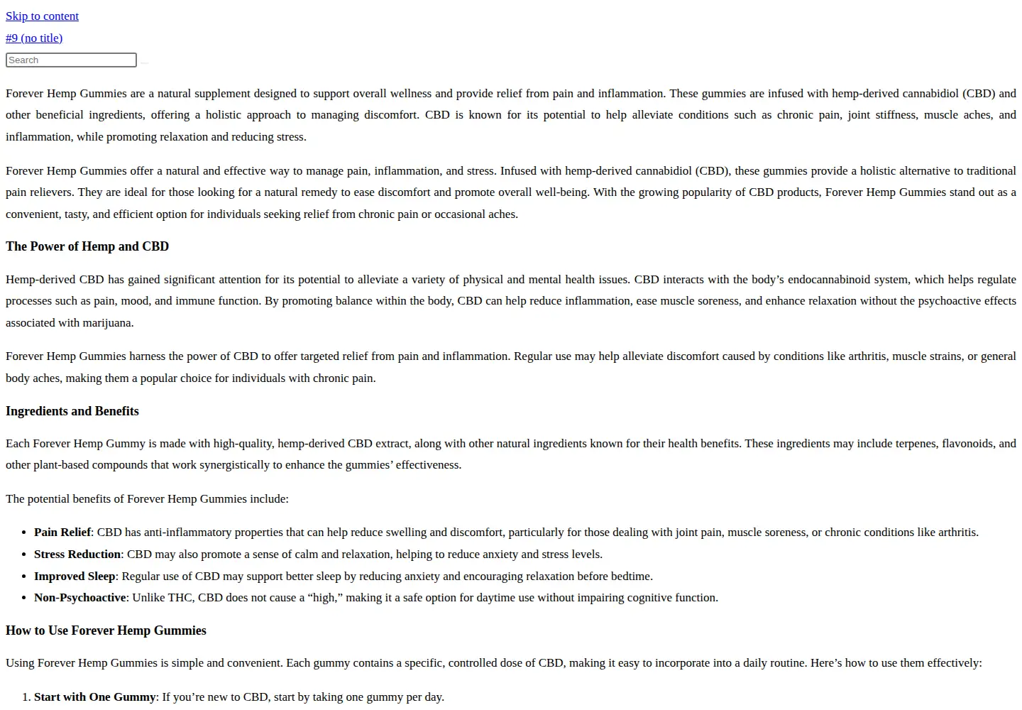 Screenshot of foreverhempgummy.com