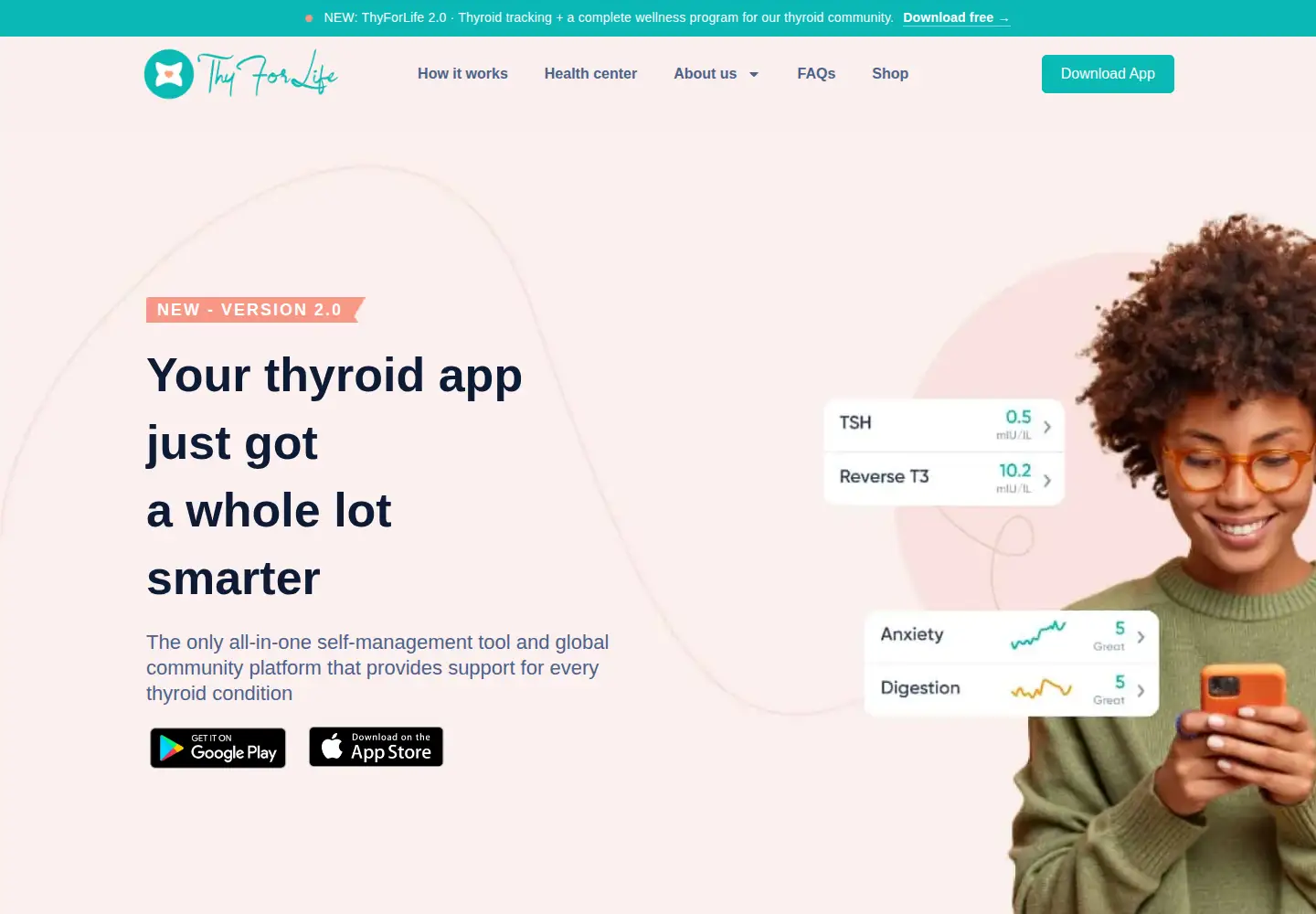 Screenshot of thyforlife.com