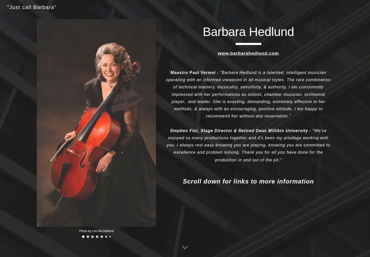 Screenshot of barbarahedlund.com