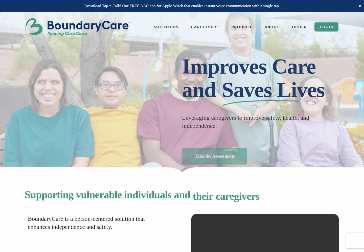 Screenshot of boundarycare.com