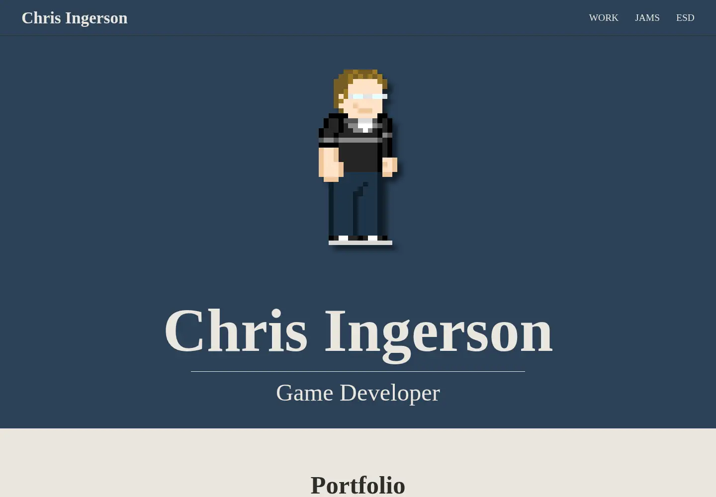 Screenshot of christopheringerson.com