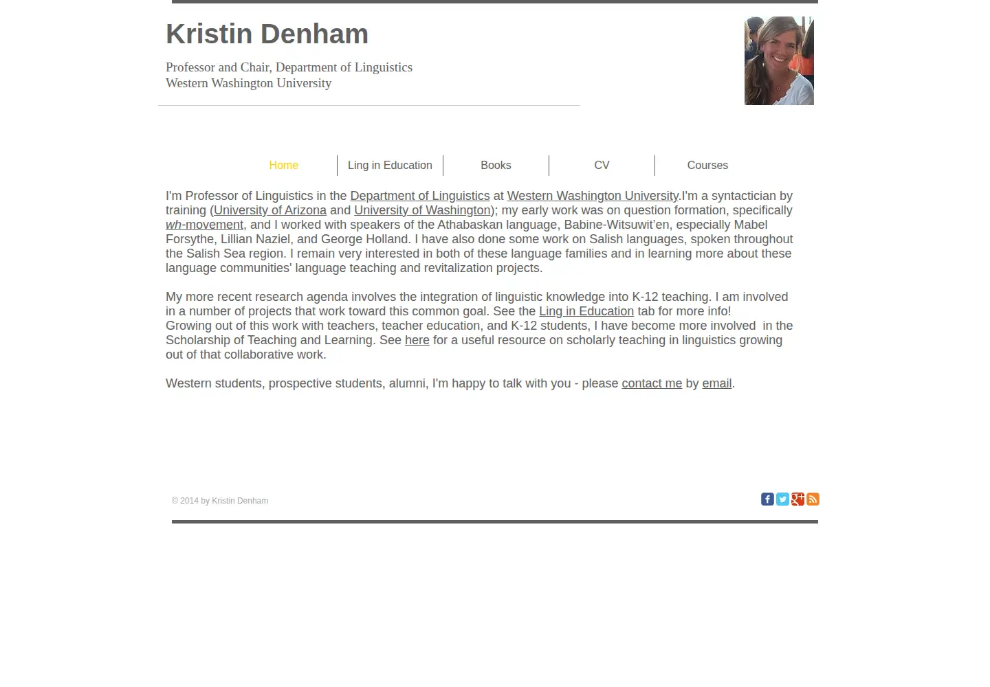 Screenshot of kristindenham.net