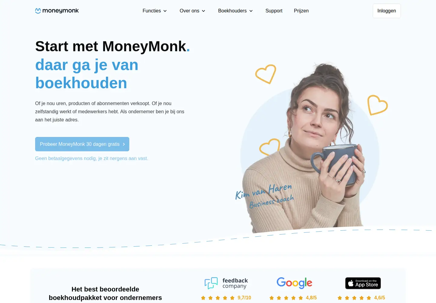 Captured homepage of moneymonk.nl in the current scan