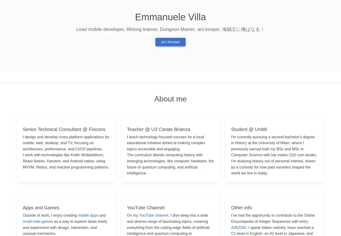 Screenshot of emmanuelevilla.com