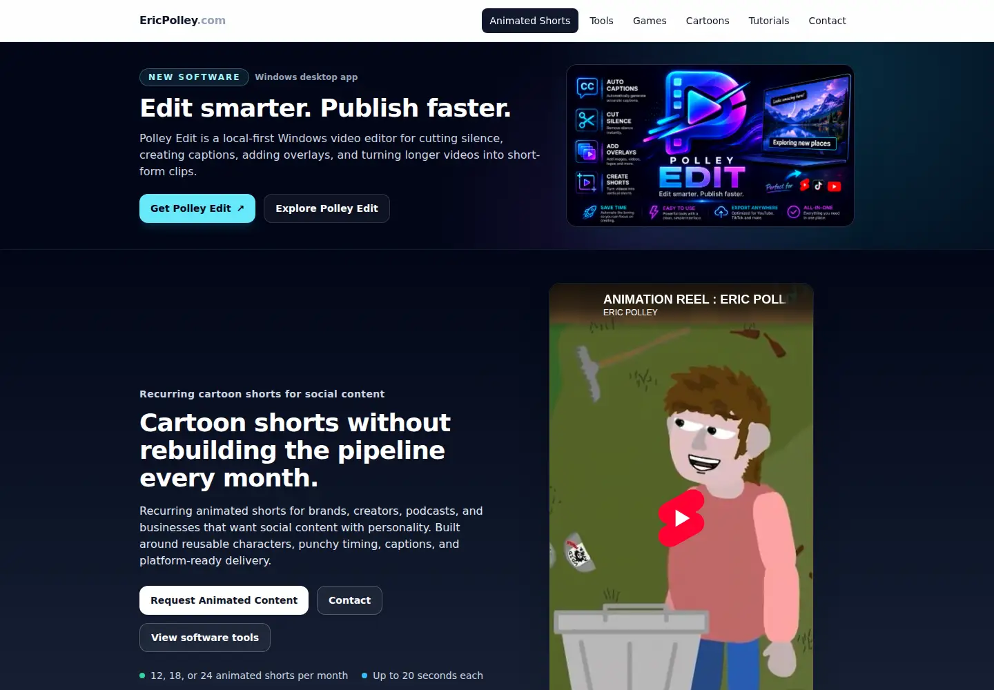 Screenshot of ericpolley.com