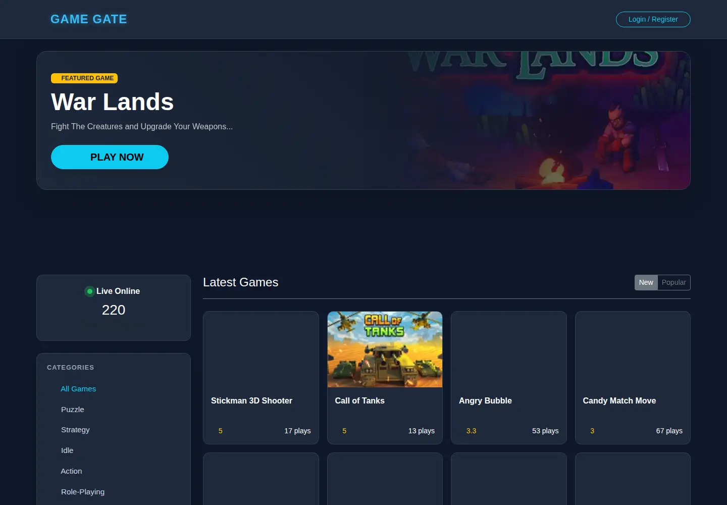 Screenshot of gamegate.org