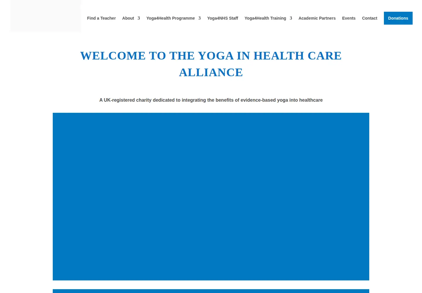 Captured homepage of yogainhealthcarealliance.com in the current scan