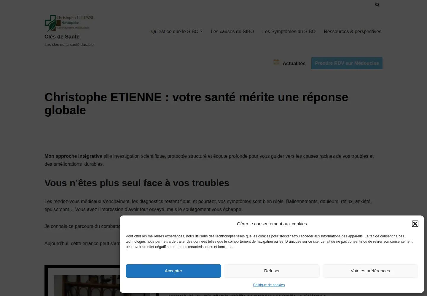Screenshot of clesdesante.com