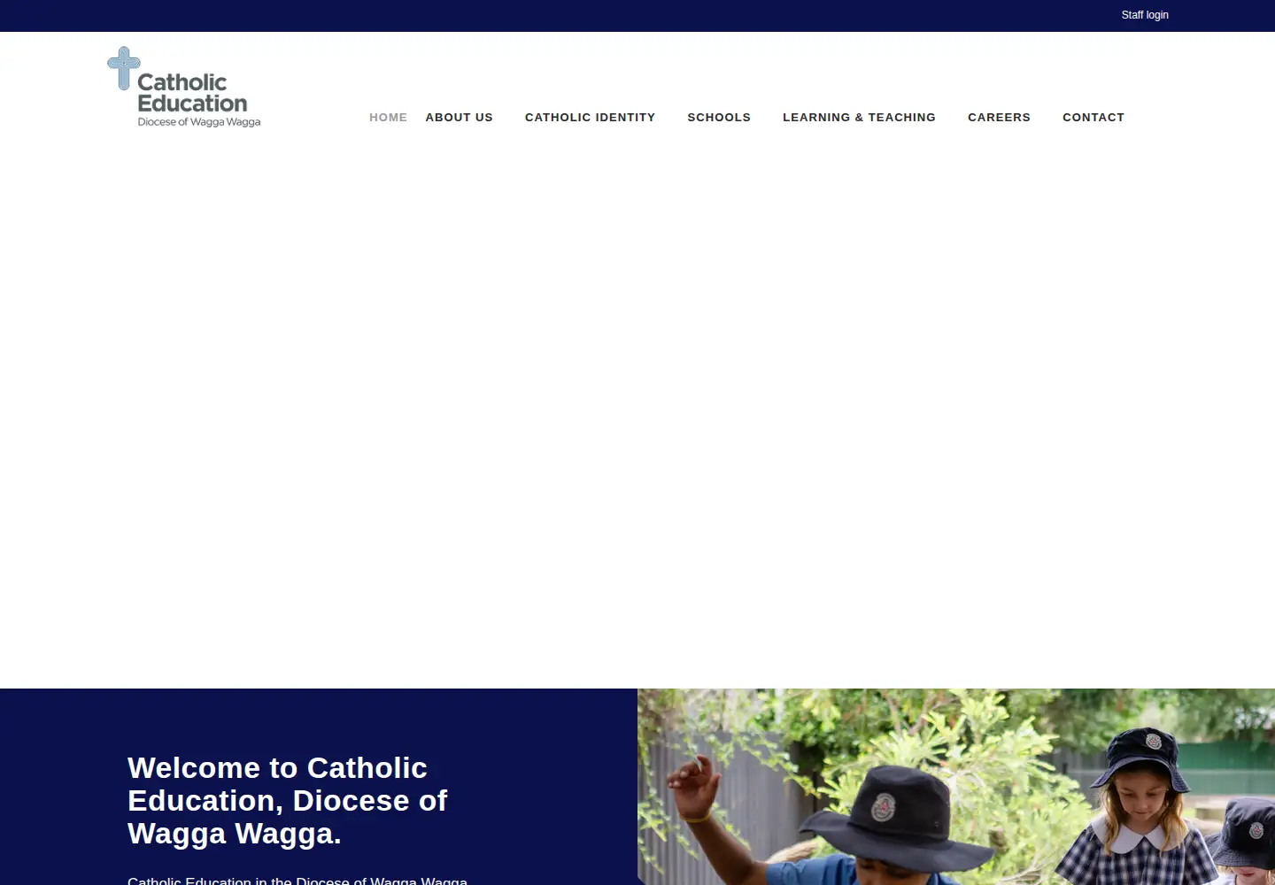 Captured homepage of ww.catholic.edu.au in the current scan