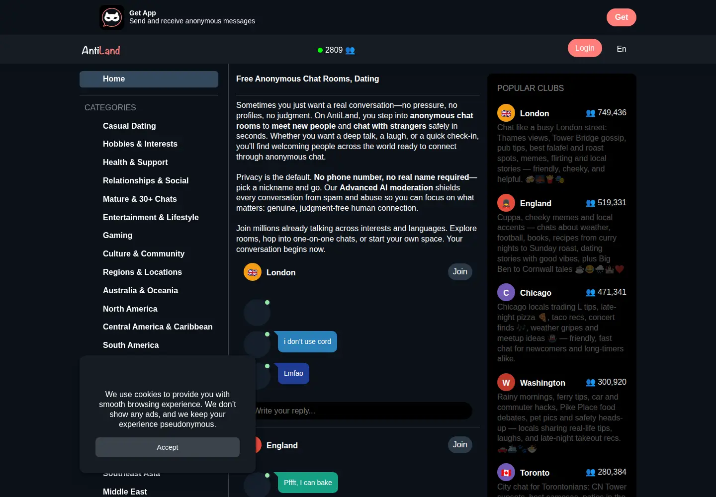 Screenshot of antiland.com
