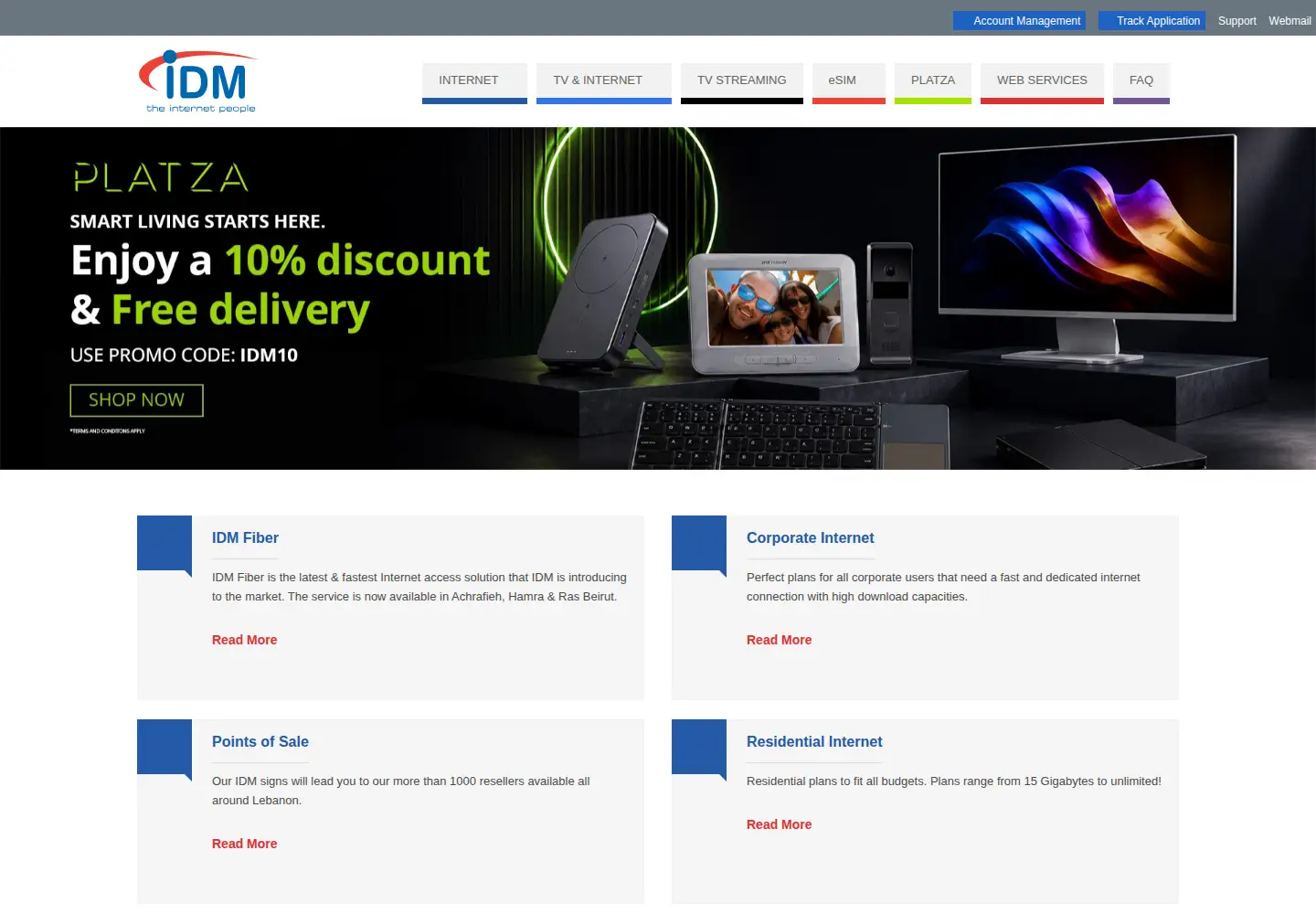 Screenshot of idm.net.lb