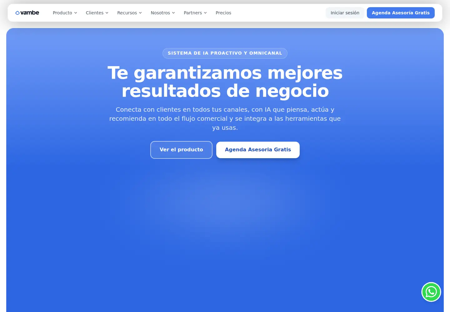Screenshot of vambe.ai