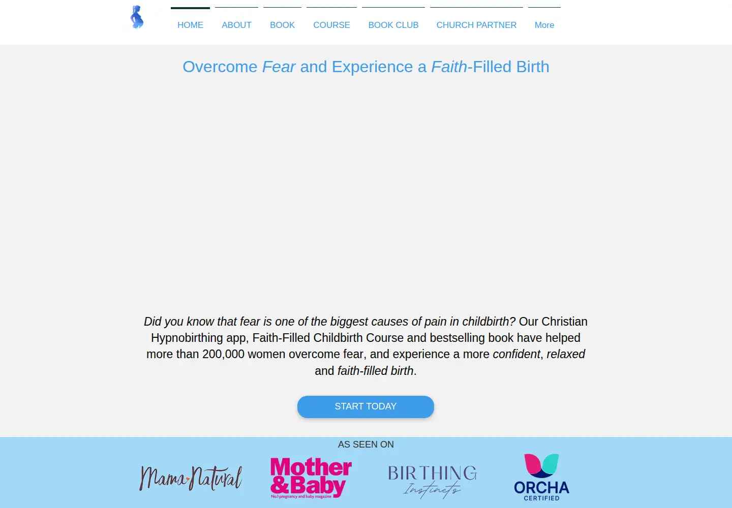 Screenshot of christianhypnobirthing.com