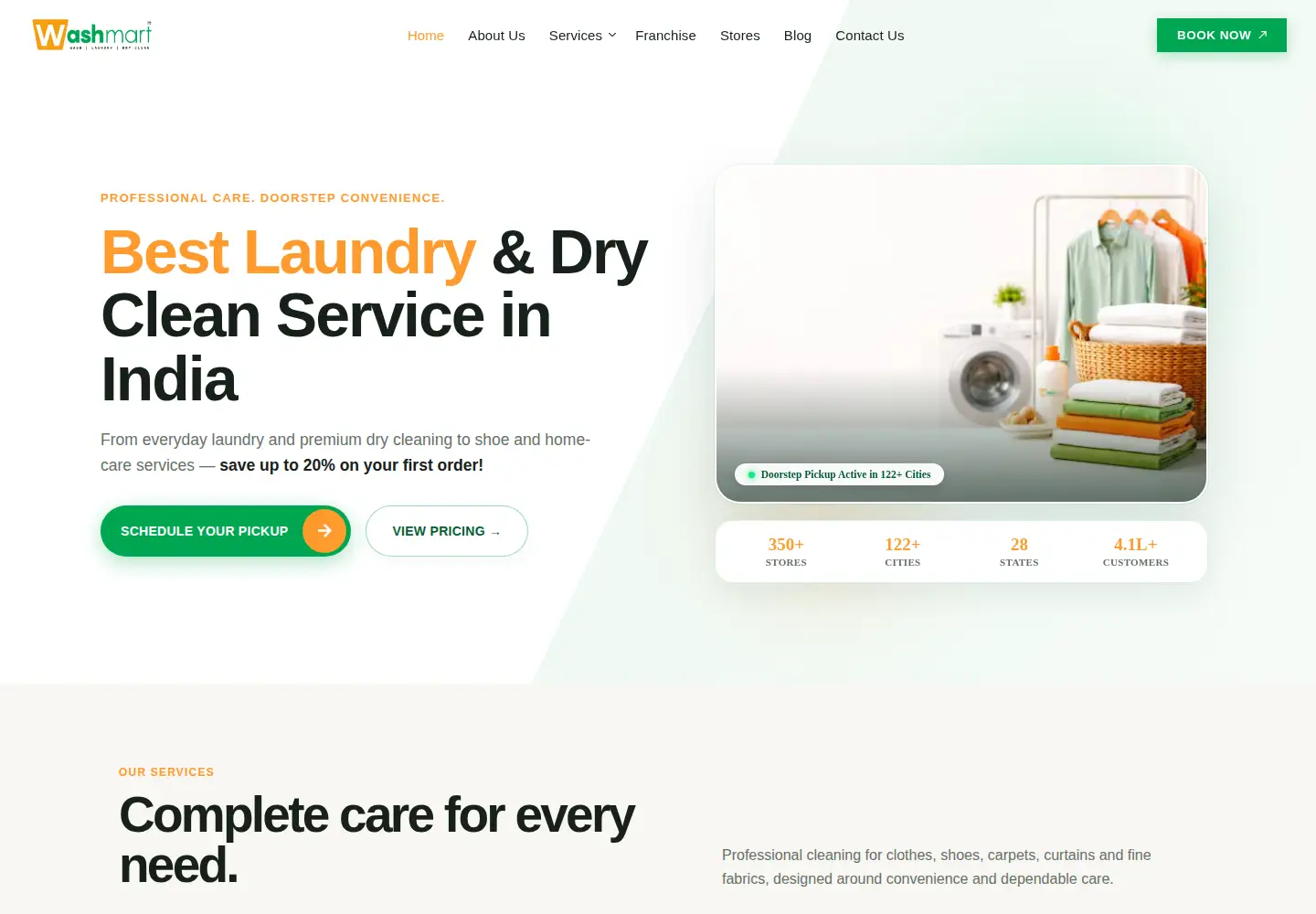 Screenshot of washmart.in