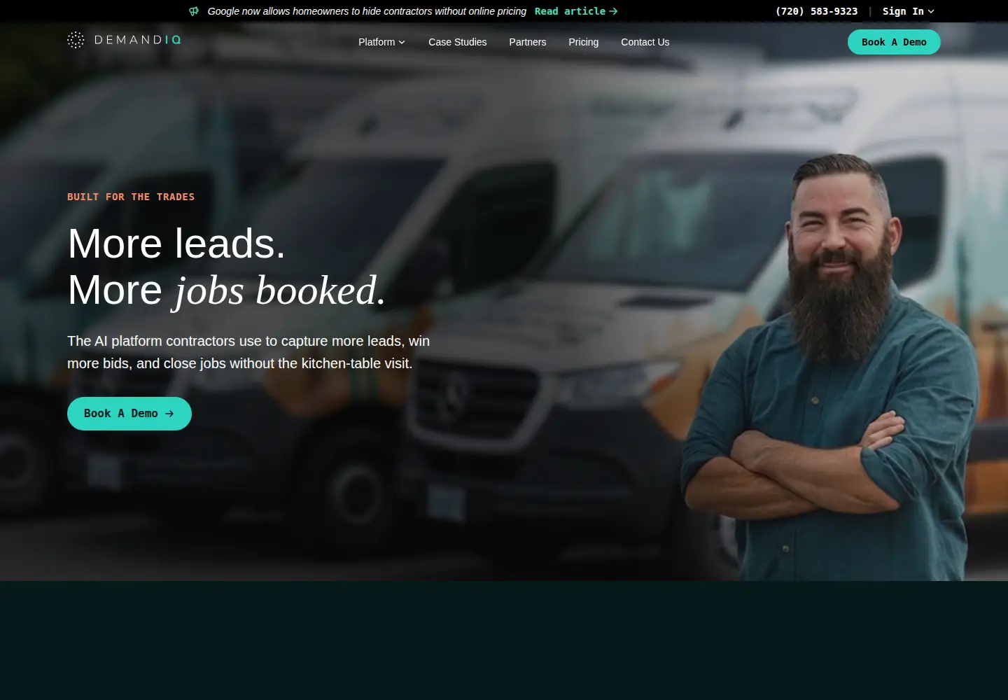 Captured homepage of demand-iq.com in the current scan