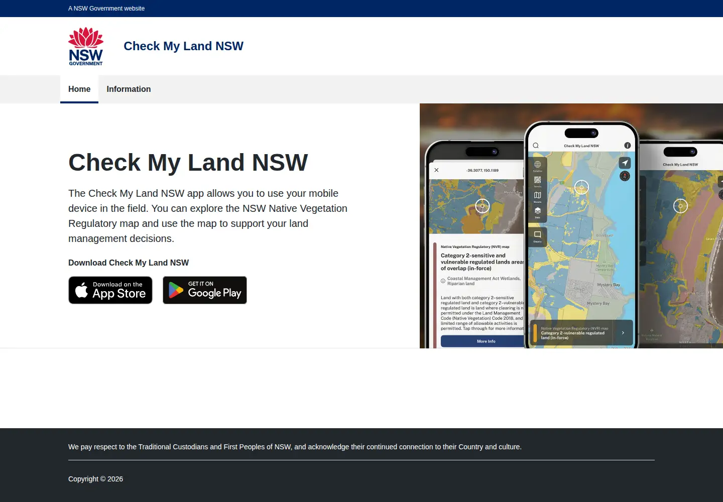 Screenshot of checkmyland.app