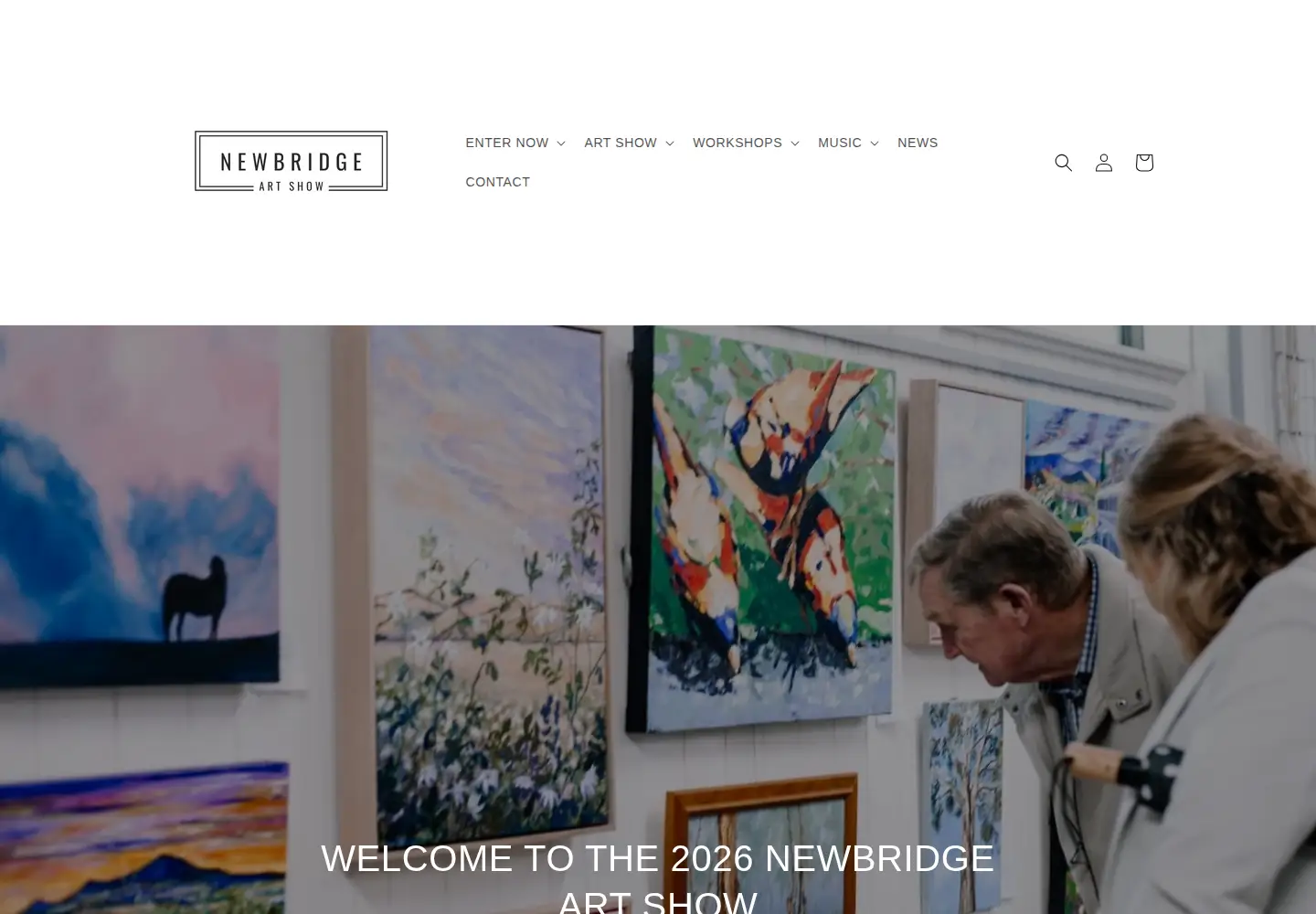 Screenshot of newbridgeartshow.com