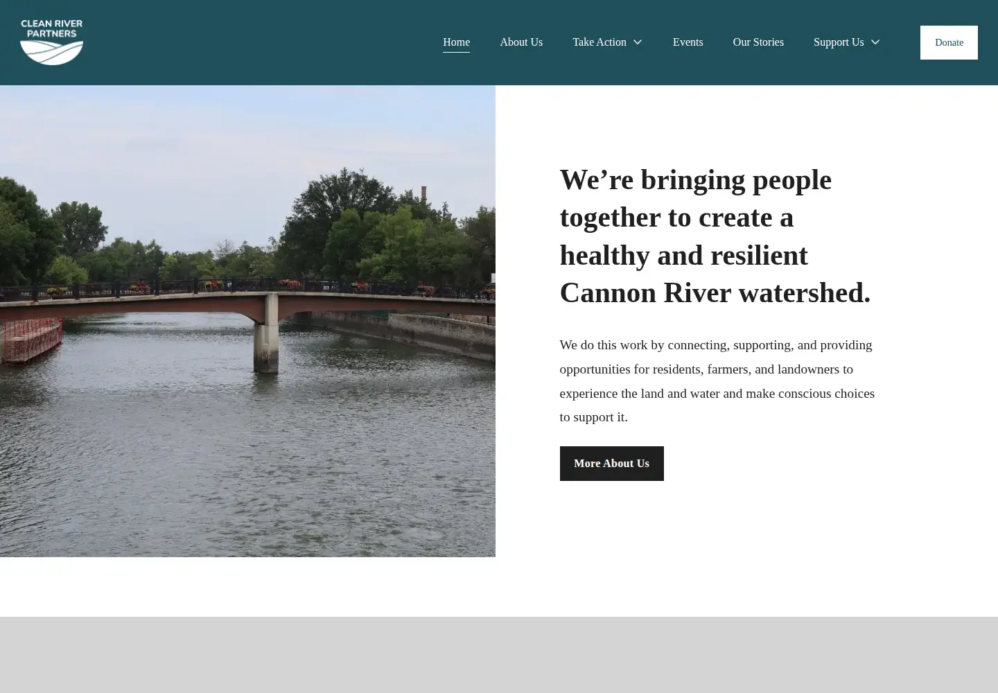 Screenshot of cleanriverpartners.org