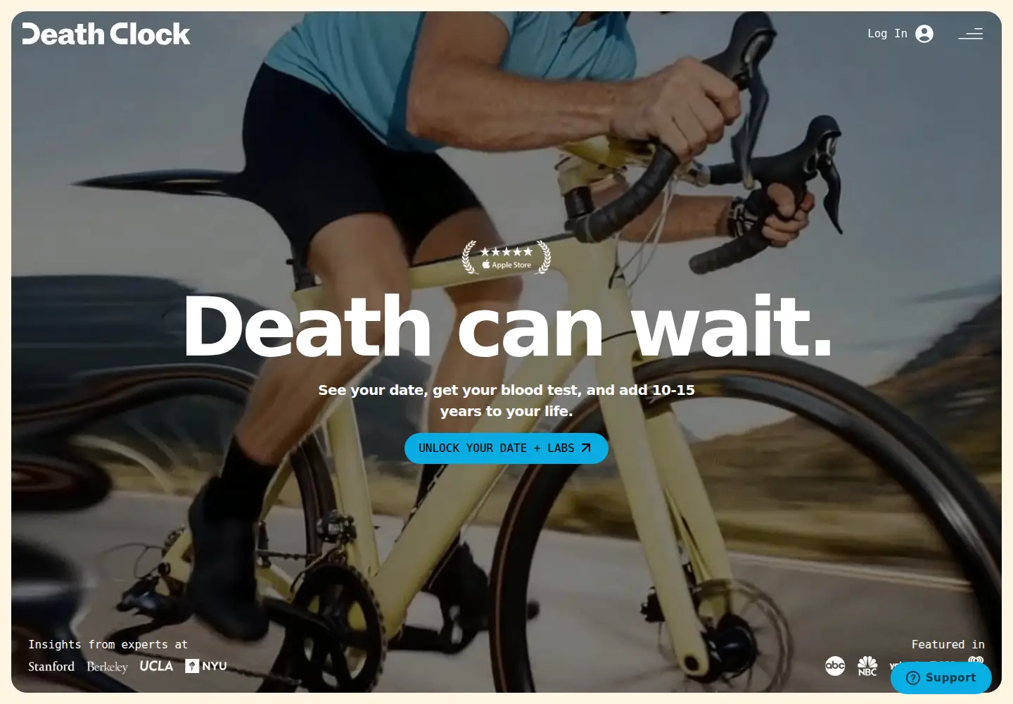 Screenshot of deathclock.co