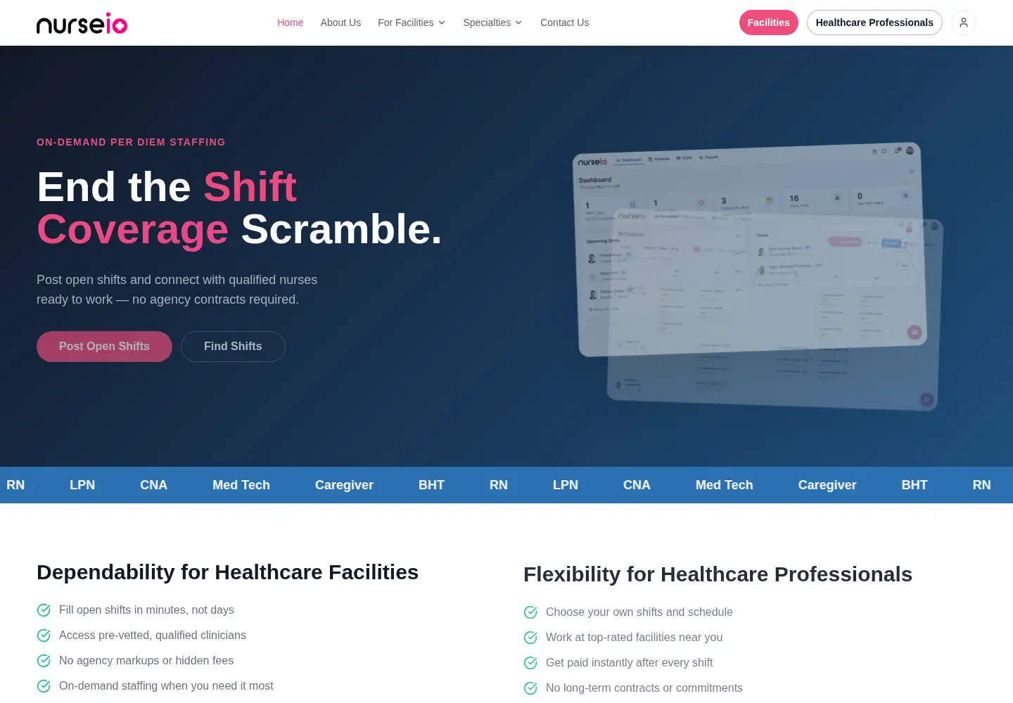 Screenshot of nurseio.com