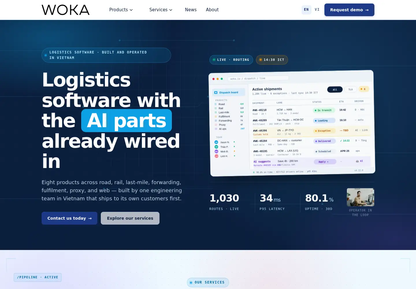 Screenshot of woka.io