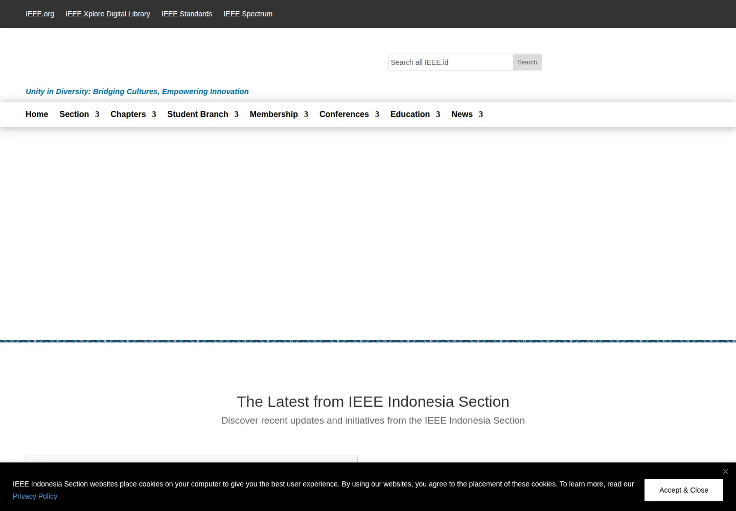 Captured homepage of ieee.id in the current scan