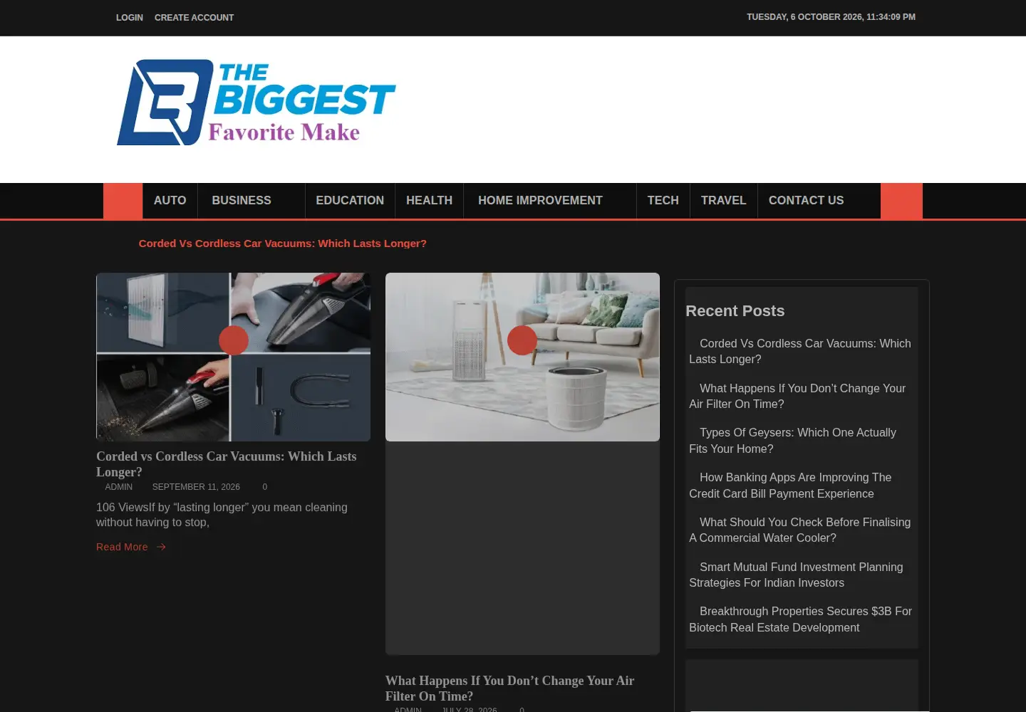 Screenshot of thebiggestfavoritemake.com