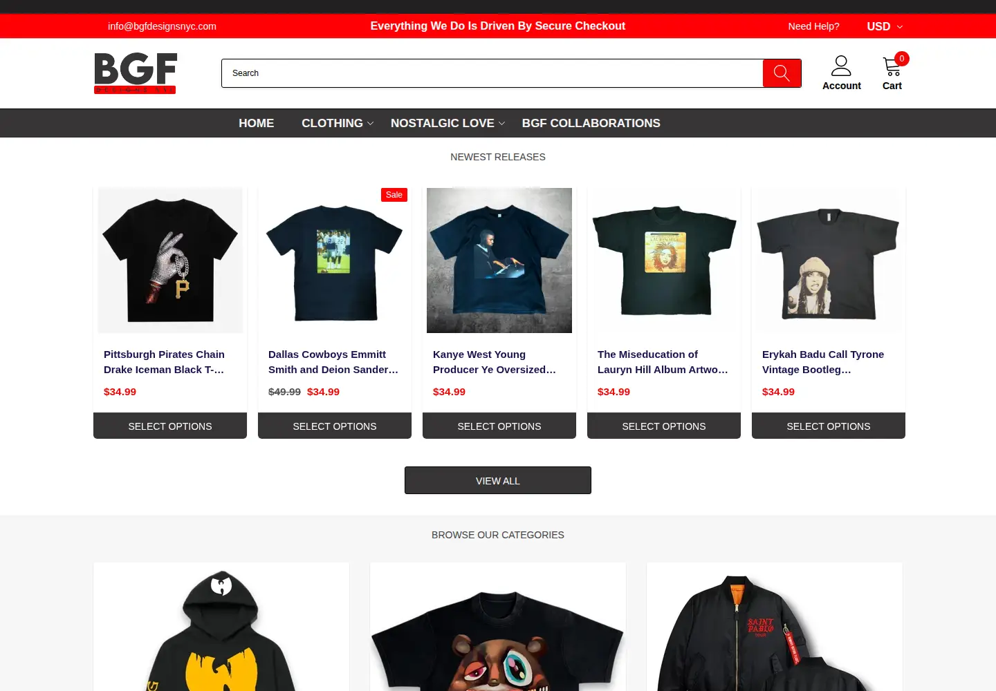 Captured homepage of bgfdesignsnyc.com in the current scan