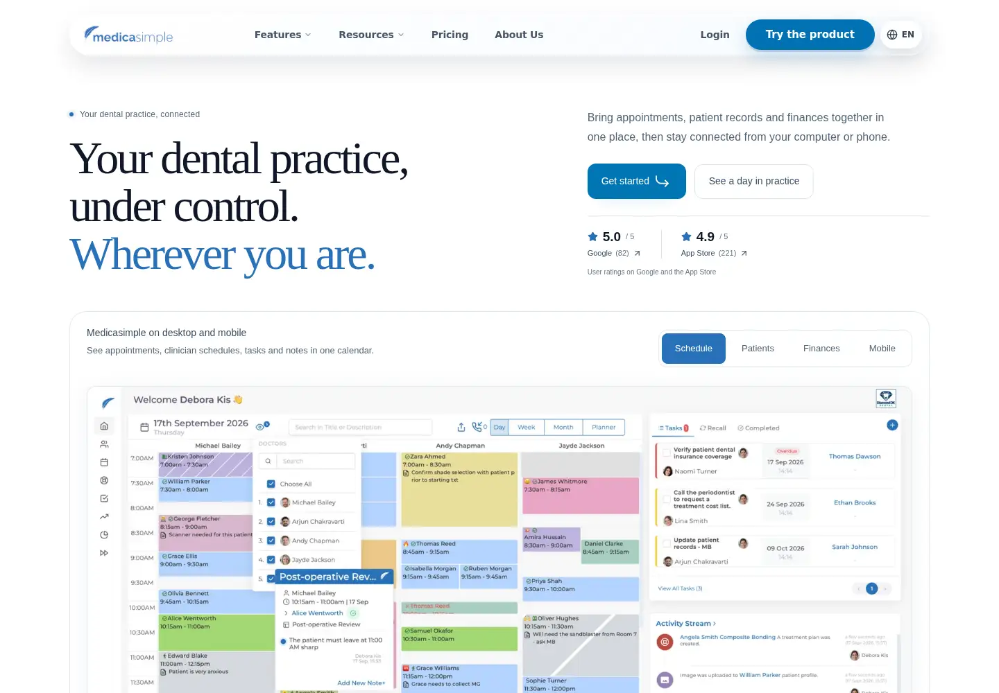 Captured homepage of medicasimple.com in the current scan