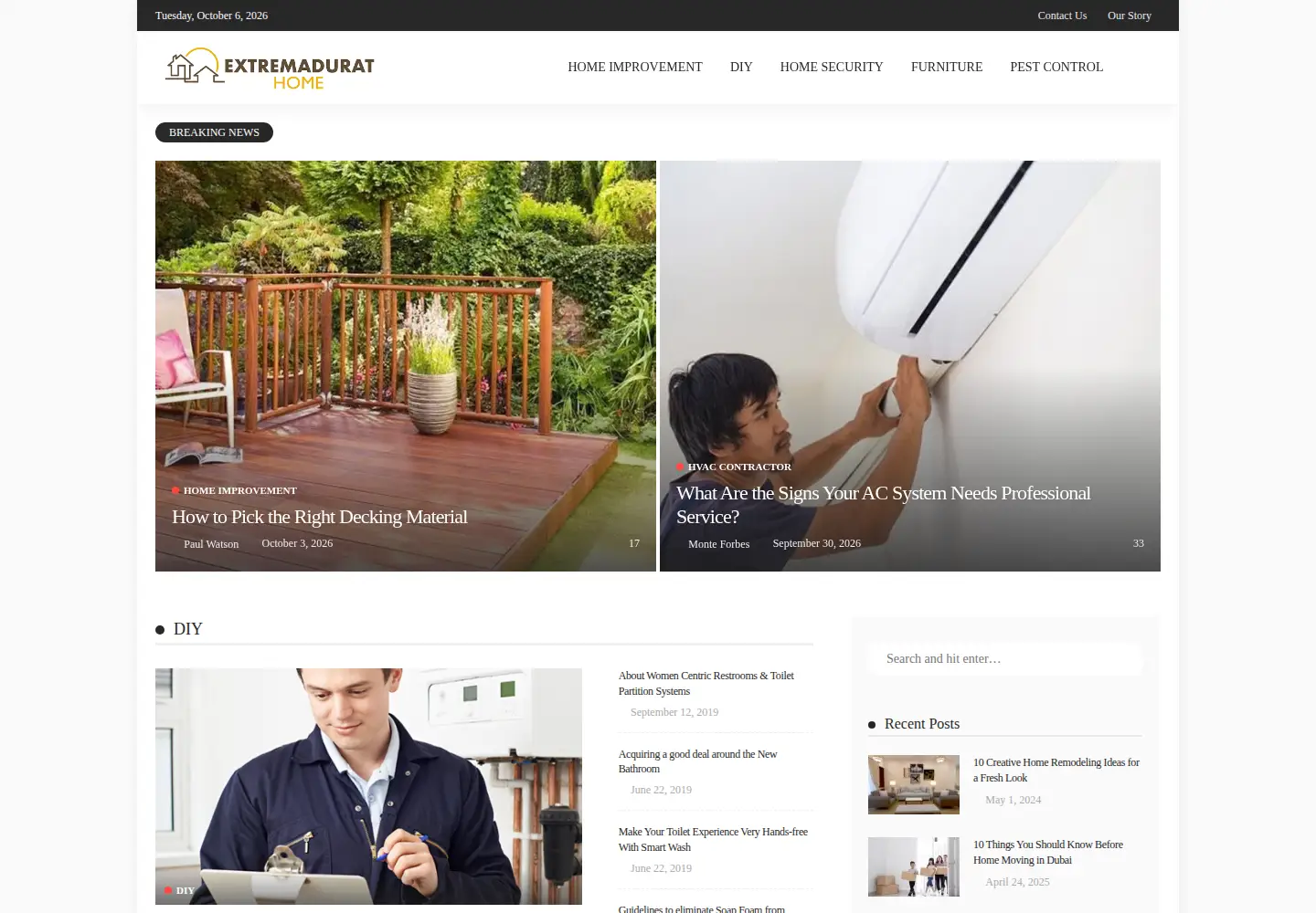 Screenshot of extremadurathome.org