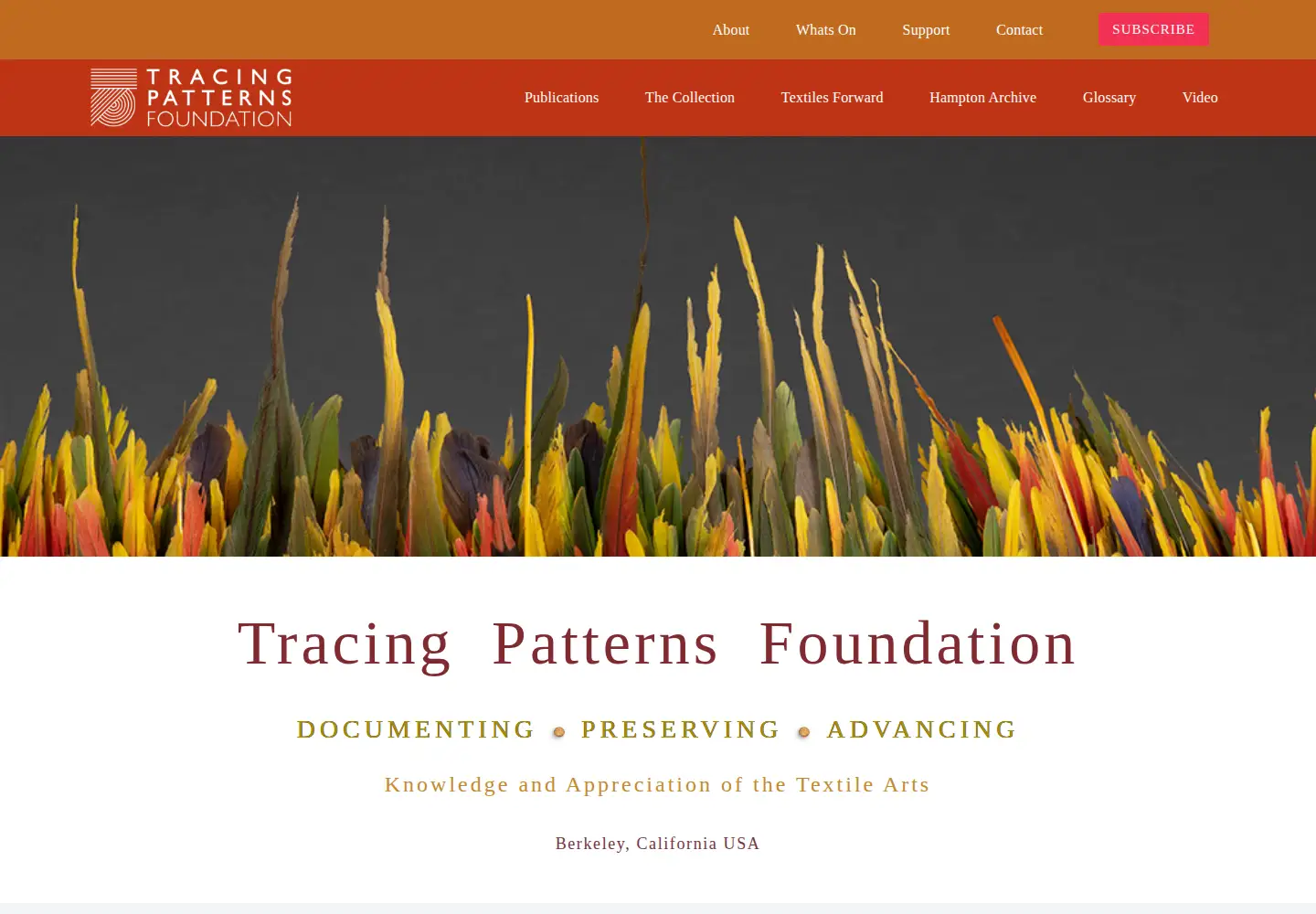 Screenshot of tracingpatterns.org