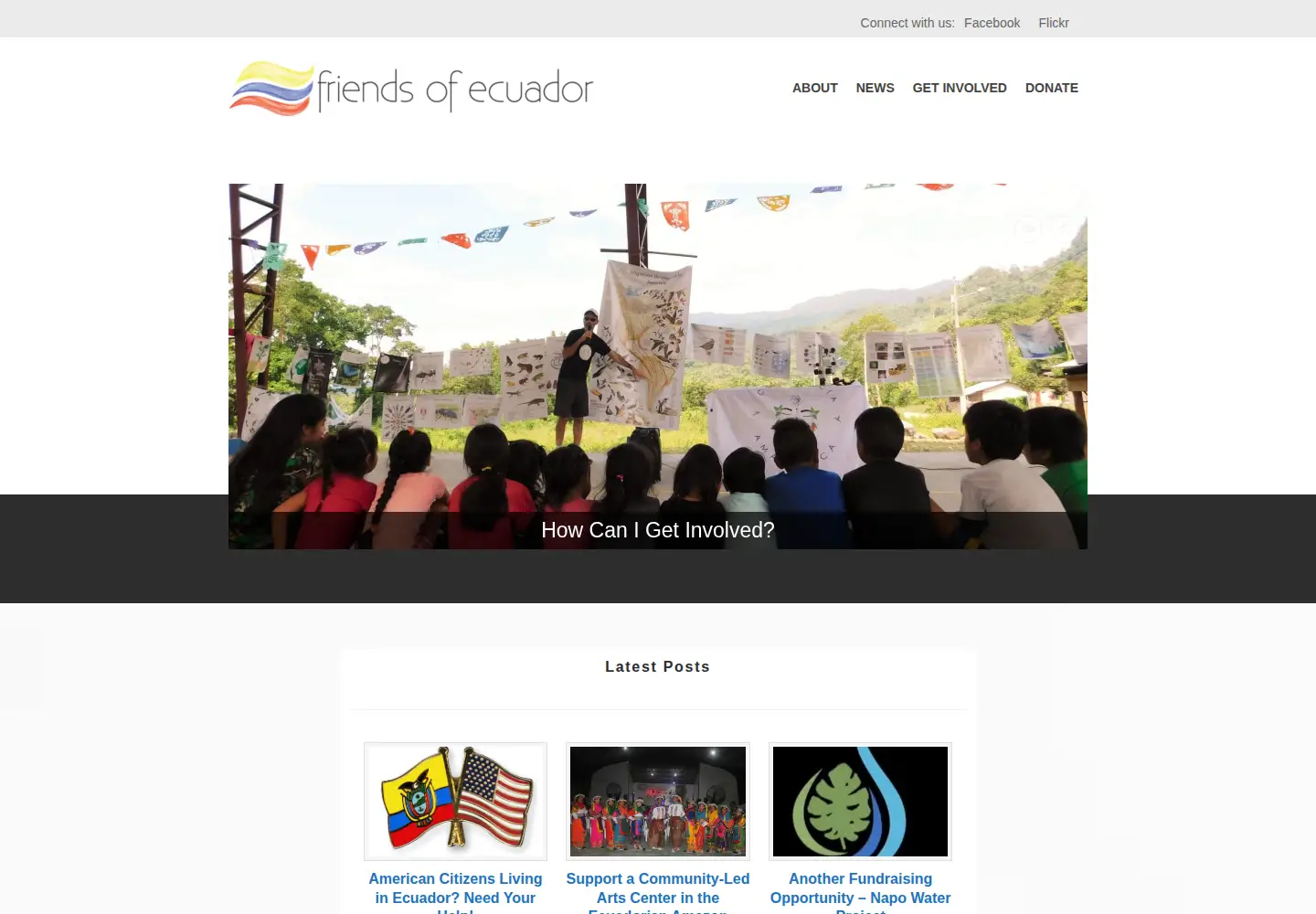Screenshot of friendsofecuador.org