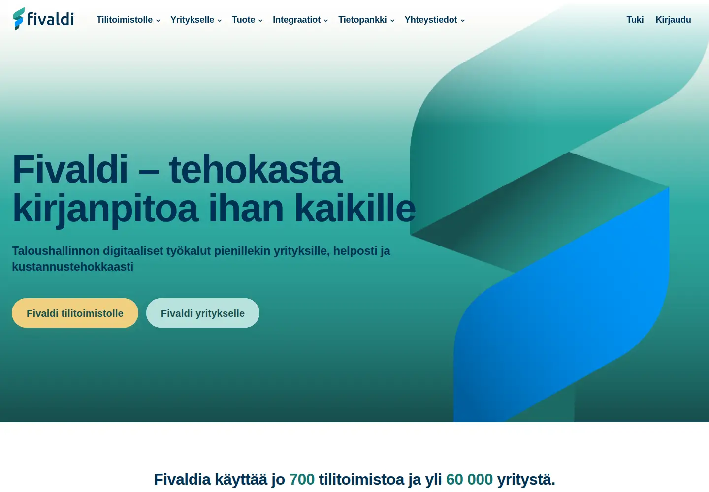 Captured homepage of fivaldi.fi in the current scan