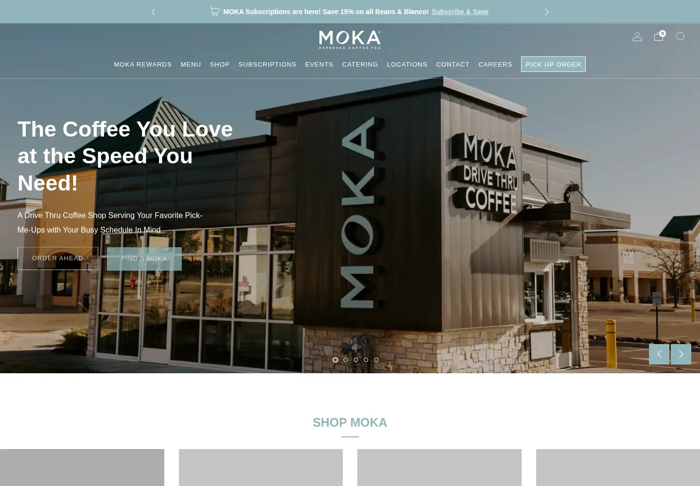Screenshot of mymokacoffee.com