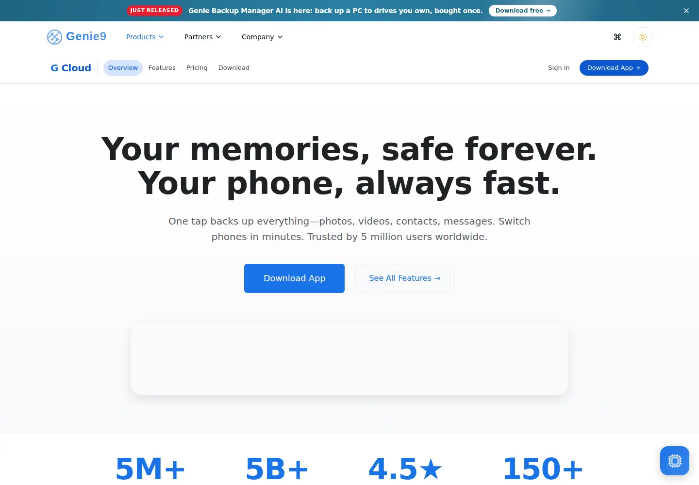 Screenshot of gcloudbackup.com