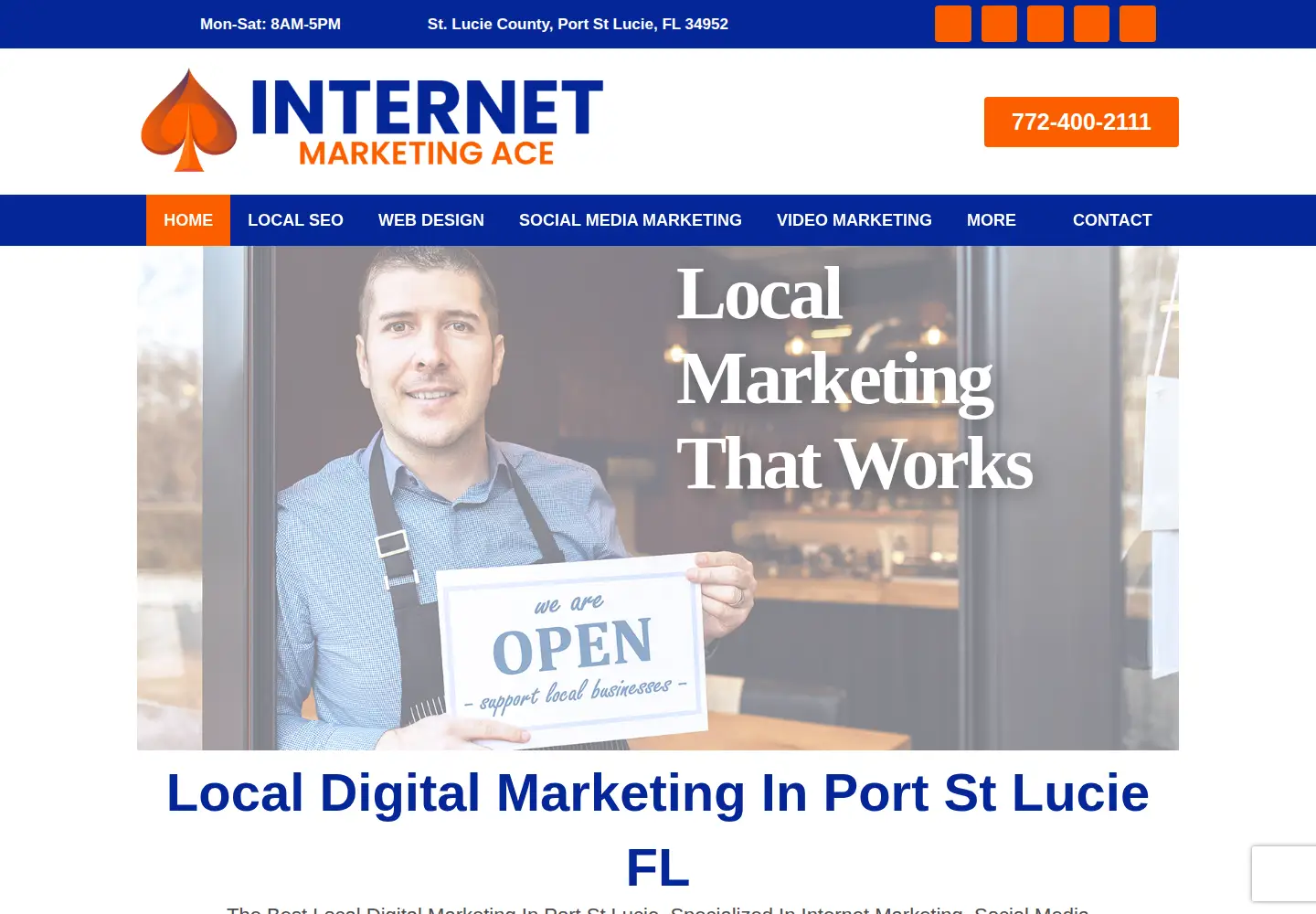 Screenshot of internetmarketingace.com