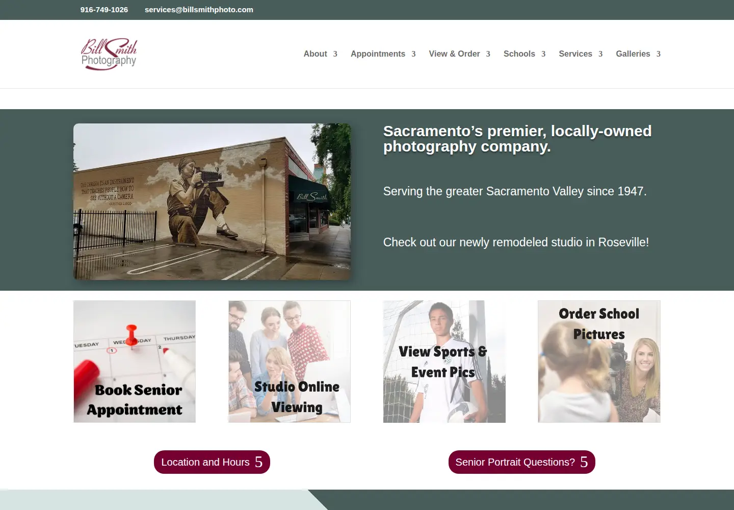 Screenshot of billsmithphoto.com