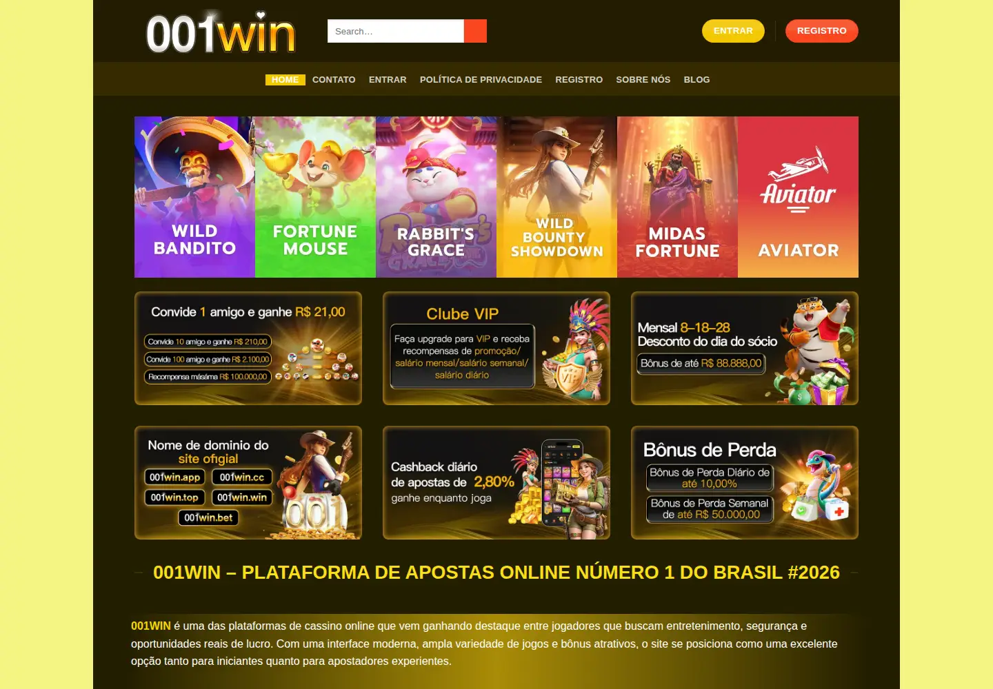 Screenshot of 001win.digital