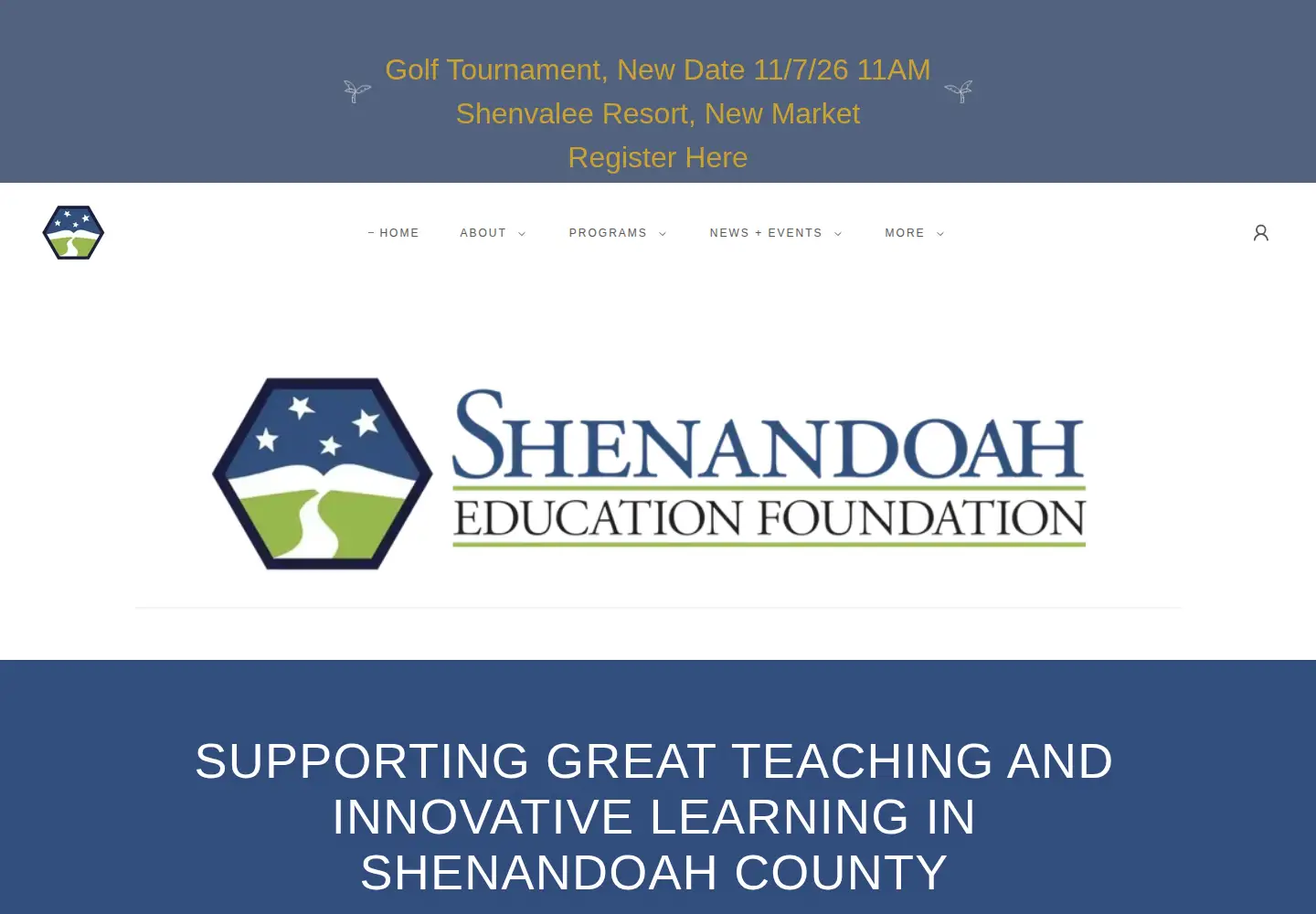 Screenshot of shenandoaheducationfoundation.org