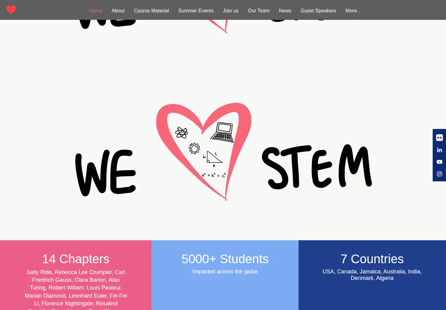 Screenshot of welovestem.org