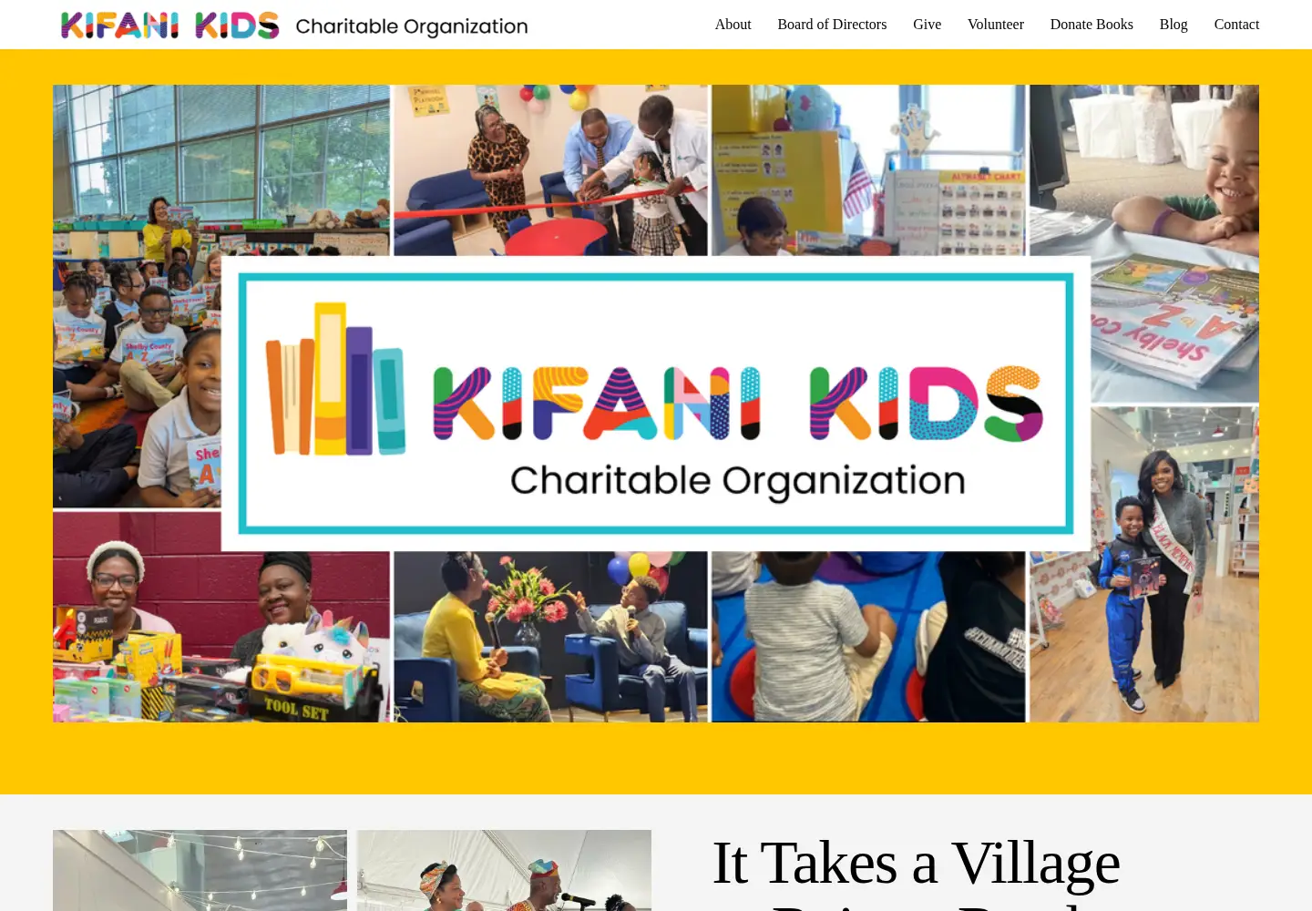 Screenshot of kifanikids.org