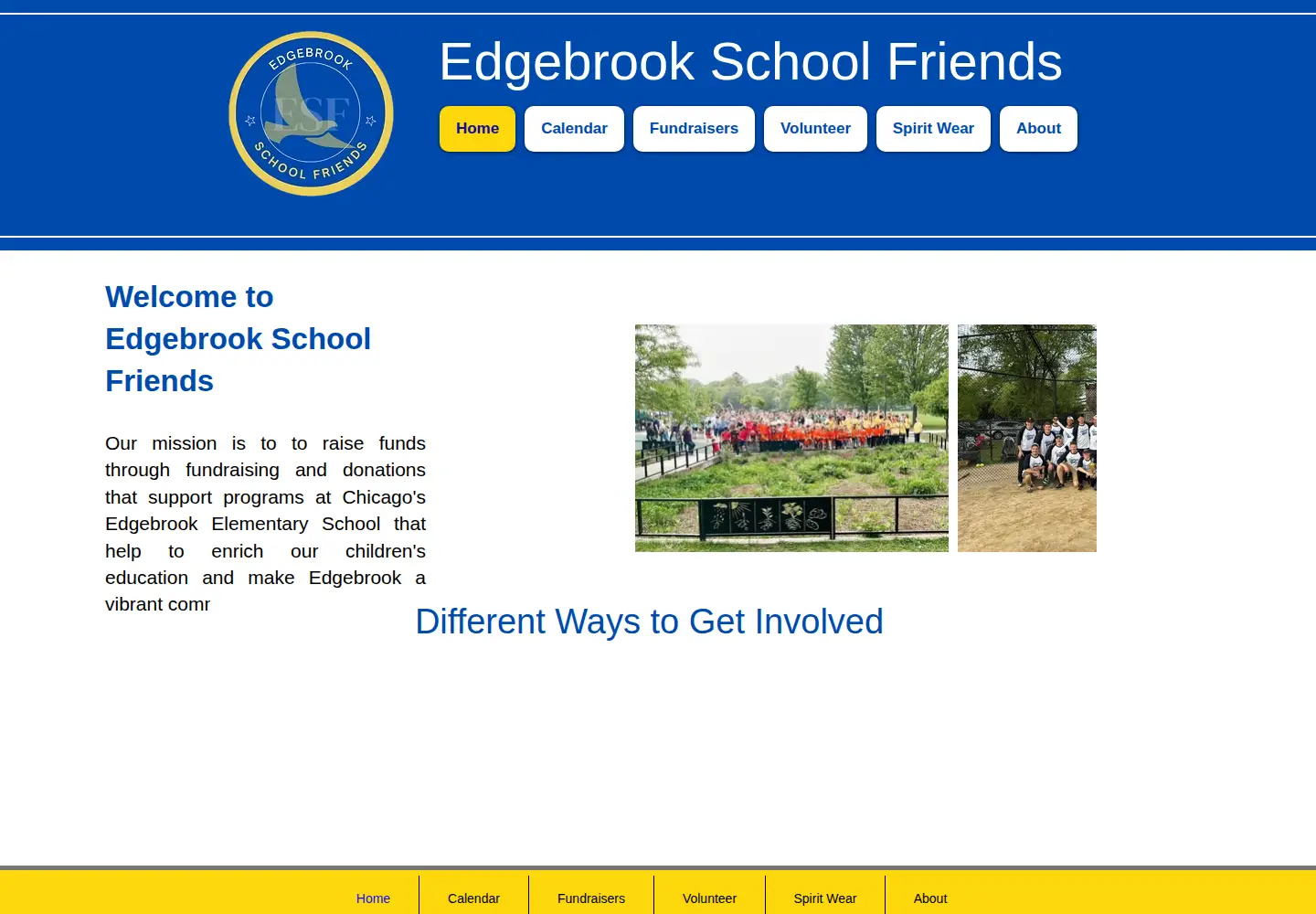 Captured homepage of edgebrookschoolfriends.org in the current scan