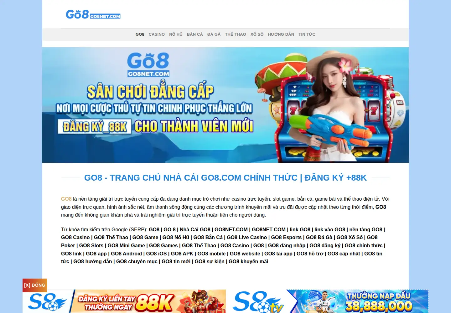 Captured homepage of 98win.toys in the current scan