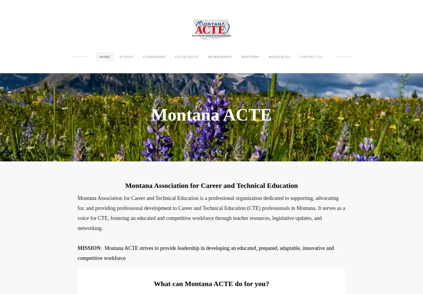 Screenshot of montanaacte.org