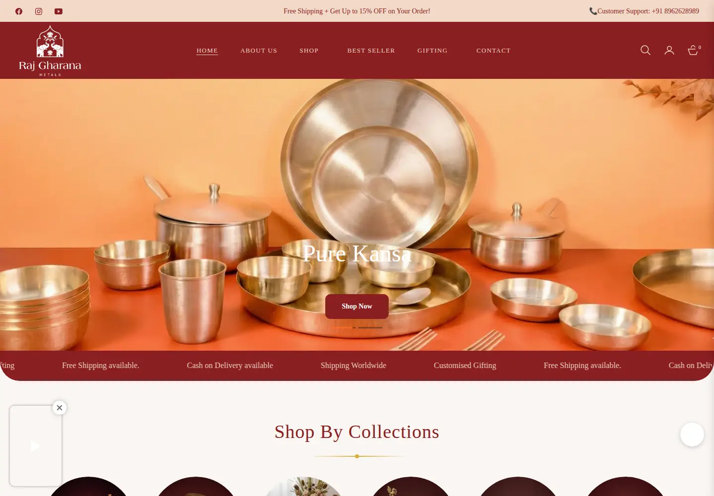 Screenshot of rajgharanametals.com